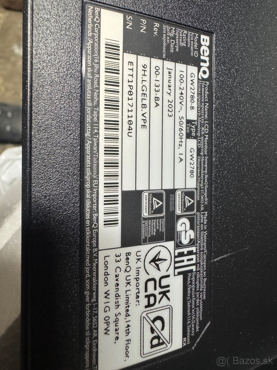 LCD Benq GW2780 B náhradné diely - 2