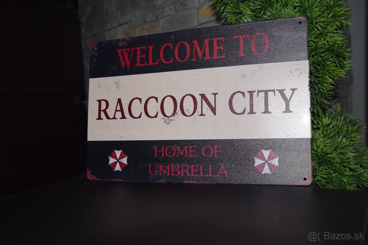 Resident Evil plechova tabula 30x20cm - 2