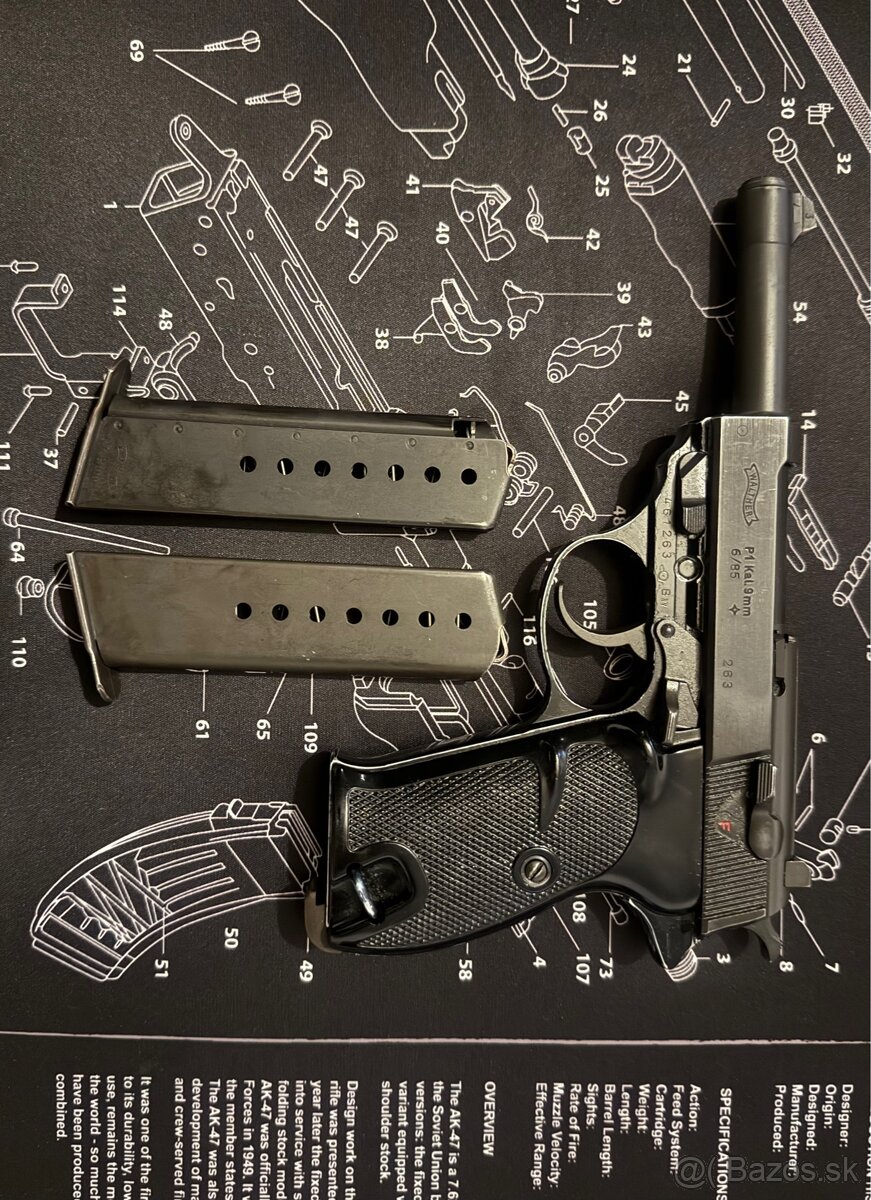 Walther P-1 9mm top stav - 2