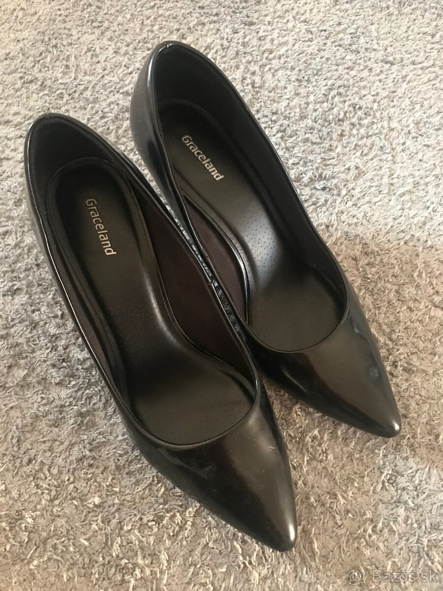 čierne lodičky Graceland v.38 - 2