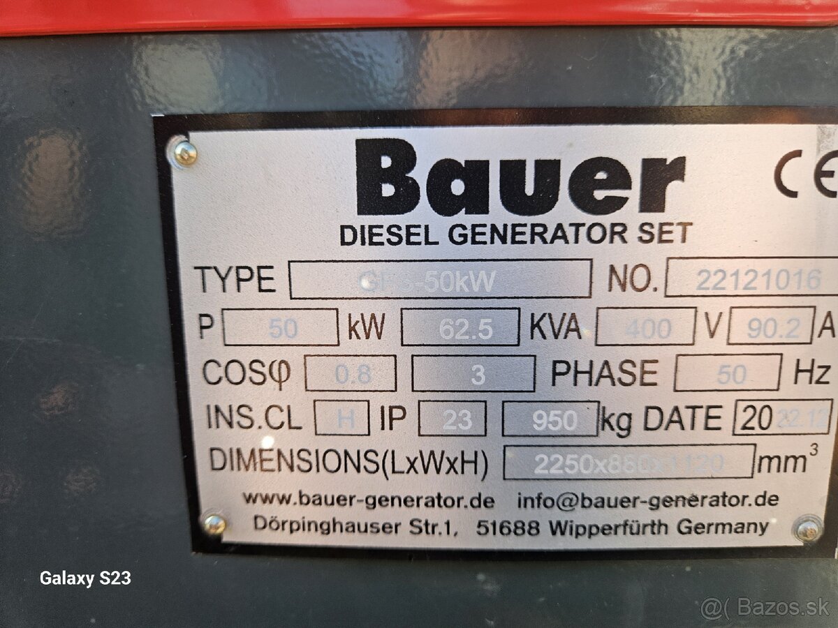 Generator Bauer GFS-50 - 2