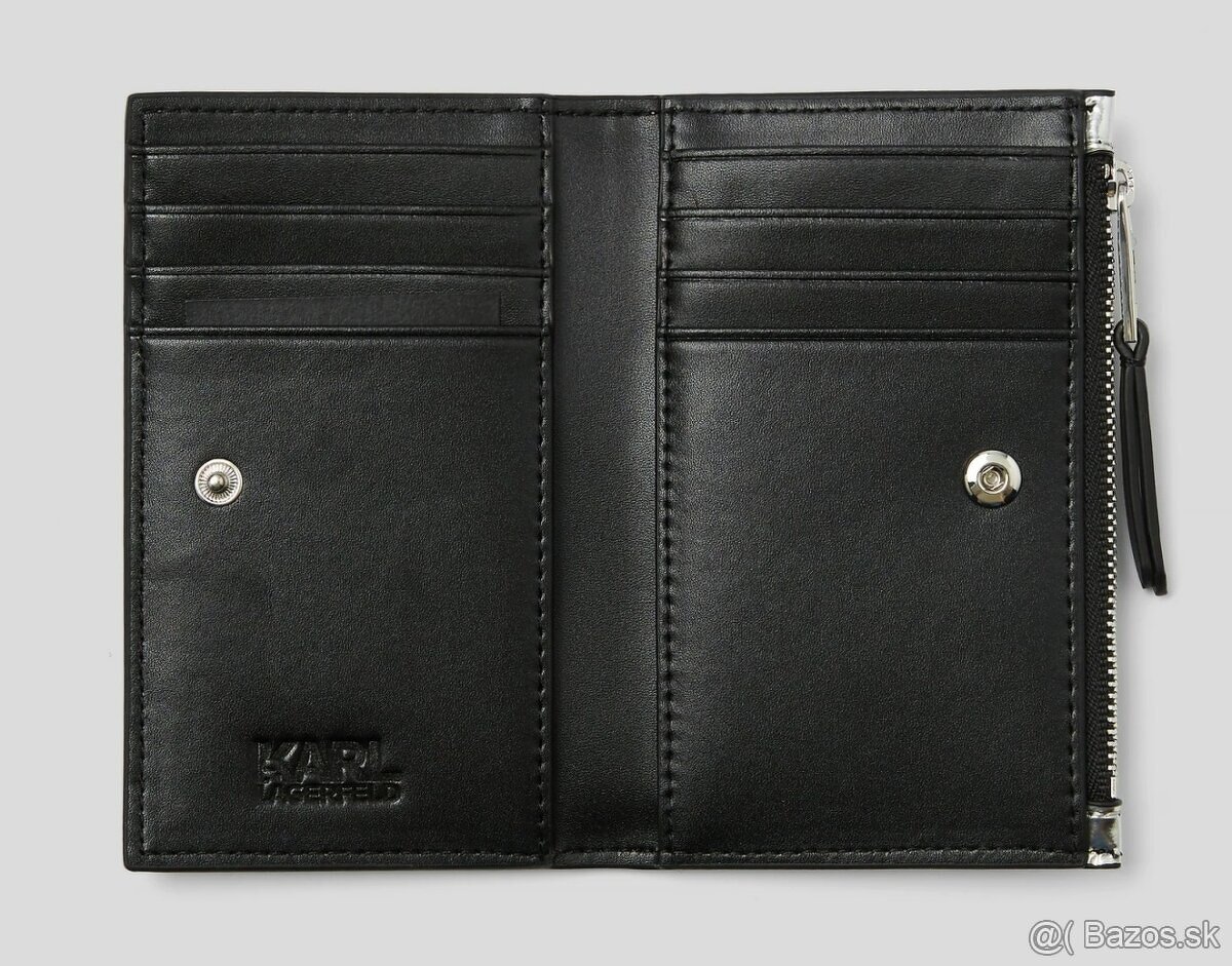 Kožená peňaženka Karl Lagerfeld K/SIGNATURE CROC FOLDED - 2