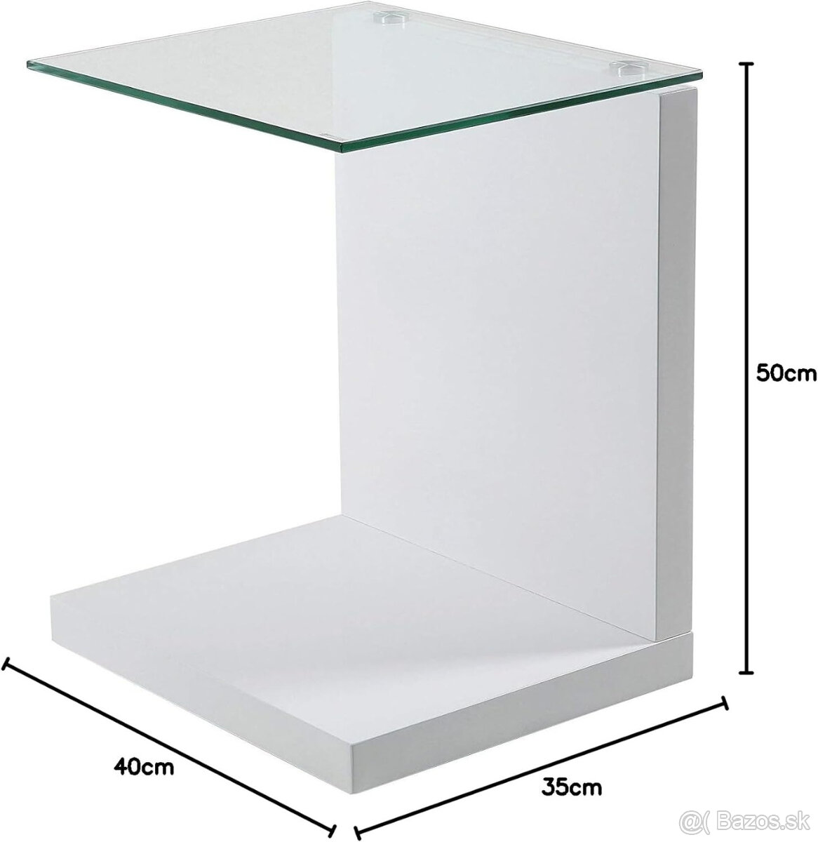 Príručný biely stolík / Tupit - 2