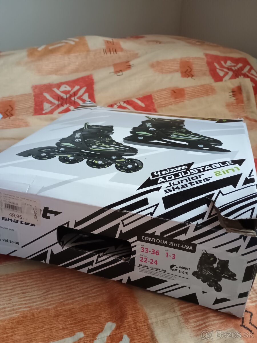 Korčule 2v1 veľ. 33-36 nastaviteľné - 2