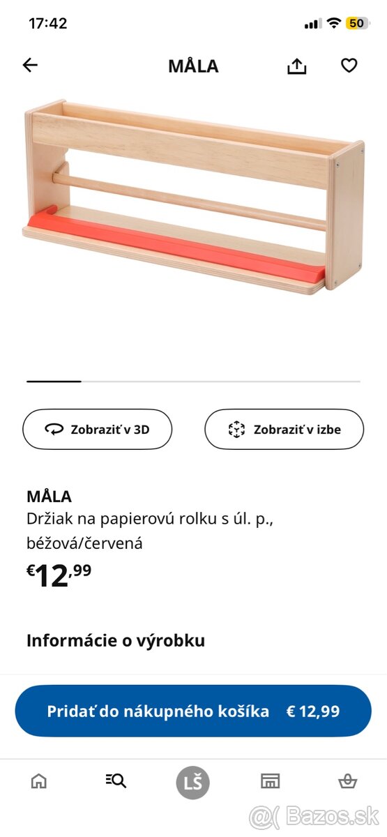 Drziak na papier Ikea - 2