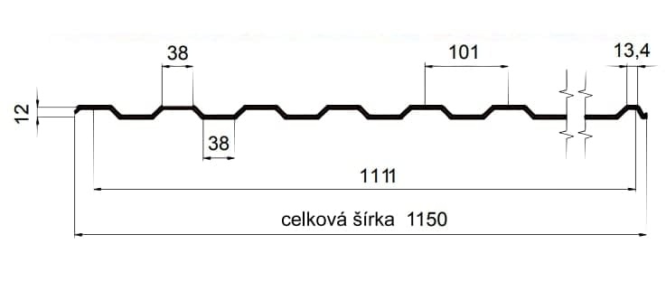 T12 – trapézový profil - 2