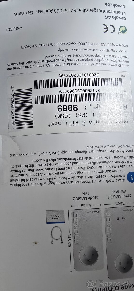Sieťový rozvod LAN Devolo Magic 2 WiFi next, Starter kit - 2