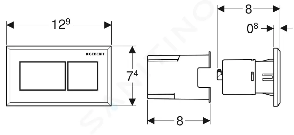 Geberit Sigma tlačidlo - 2