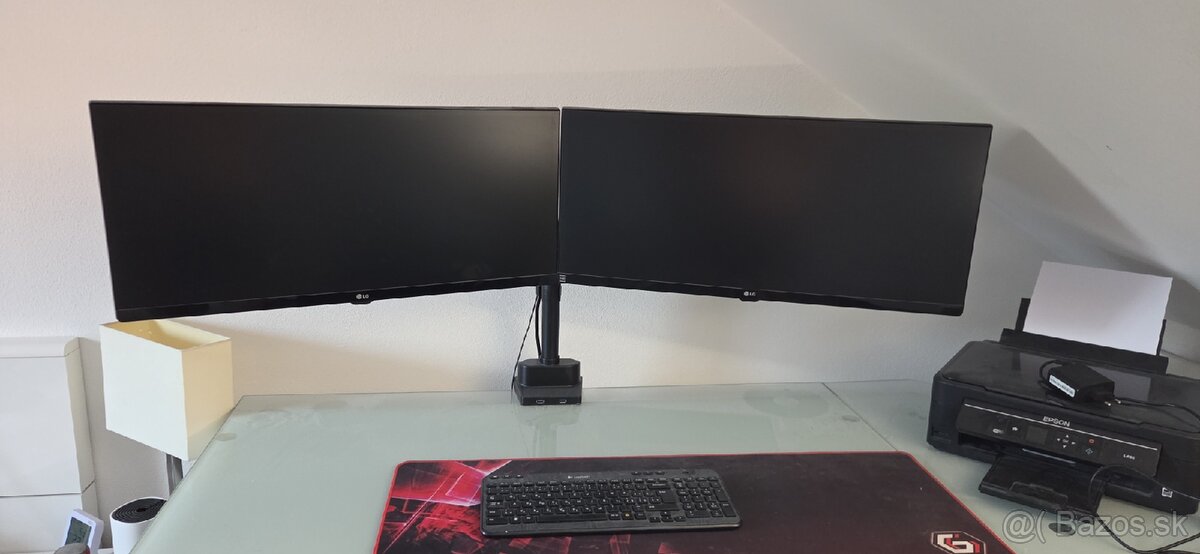 Zostava 2x29" minitor s drziakom na stôl - 2