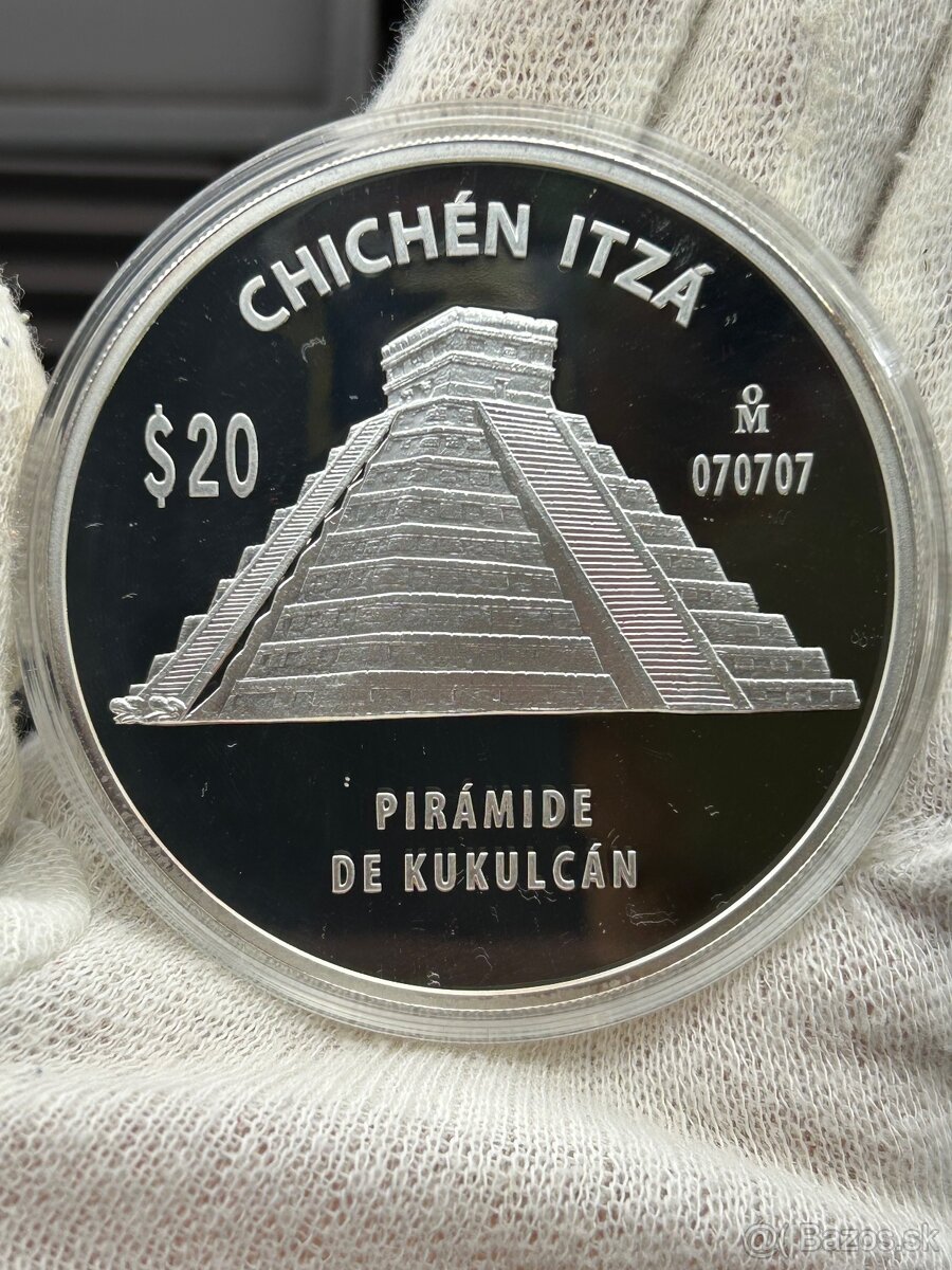 3x 1 oz. + 2 oz. + 5 oz. Investičné striebro Mexiko Chichen - 2
