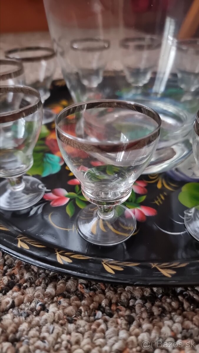 Sklenená sada - džbán a pohariky - 2