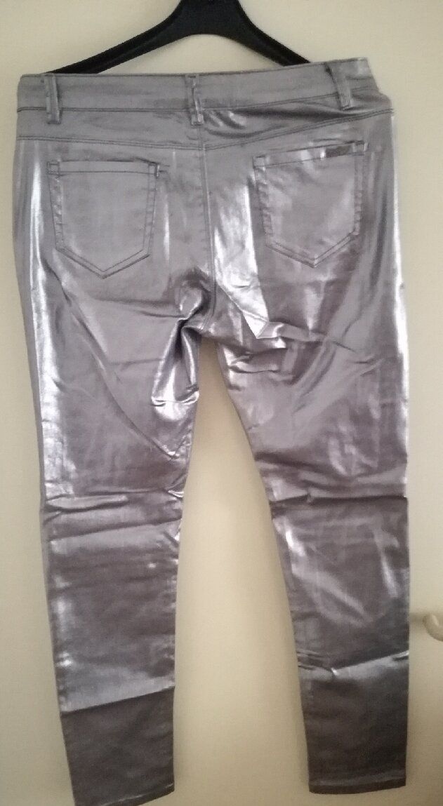 VESTINO pánske strieborné extravagantné nohavice vel. 44 - 2