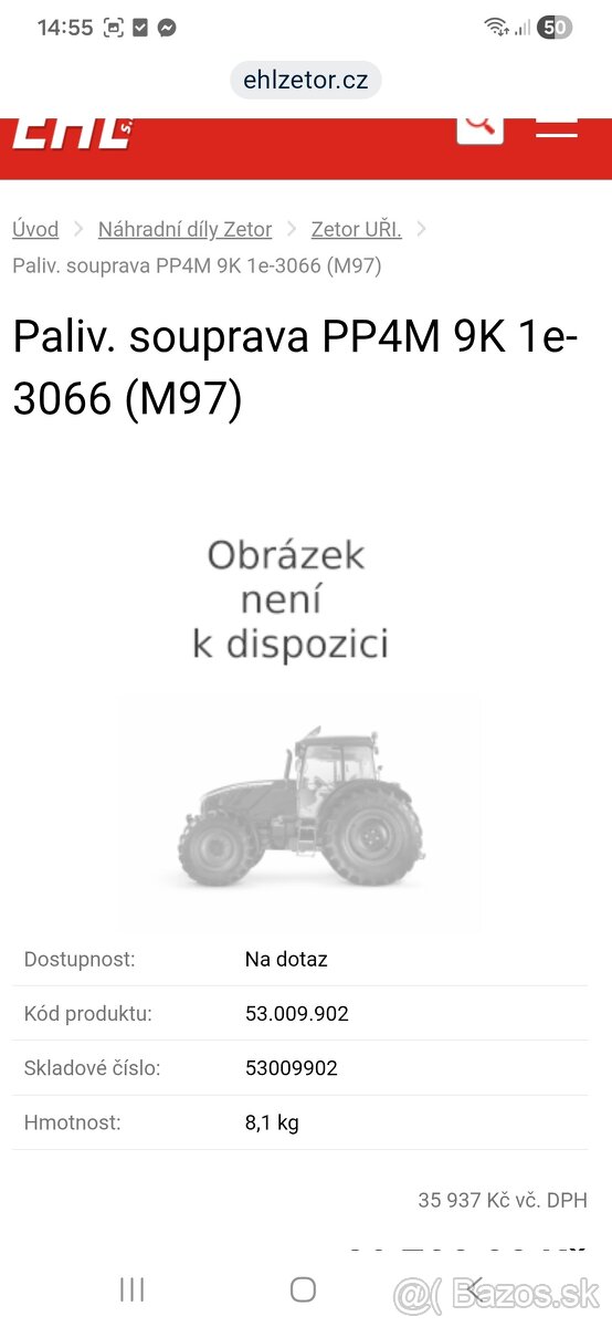 Vstřikovaci čerpadlo zetor 5341 - 2
