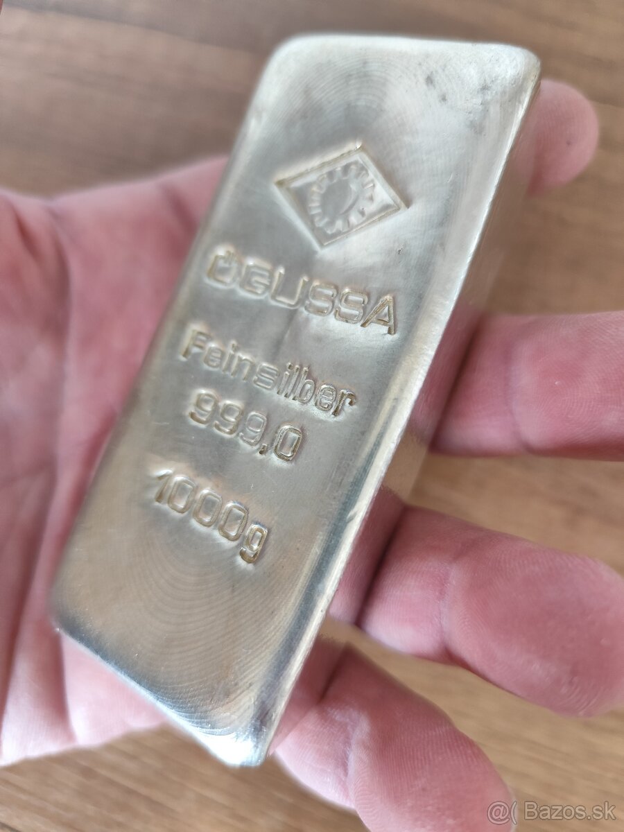 Strieborná tehlička Ögussa 1000g - 2