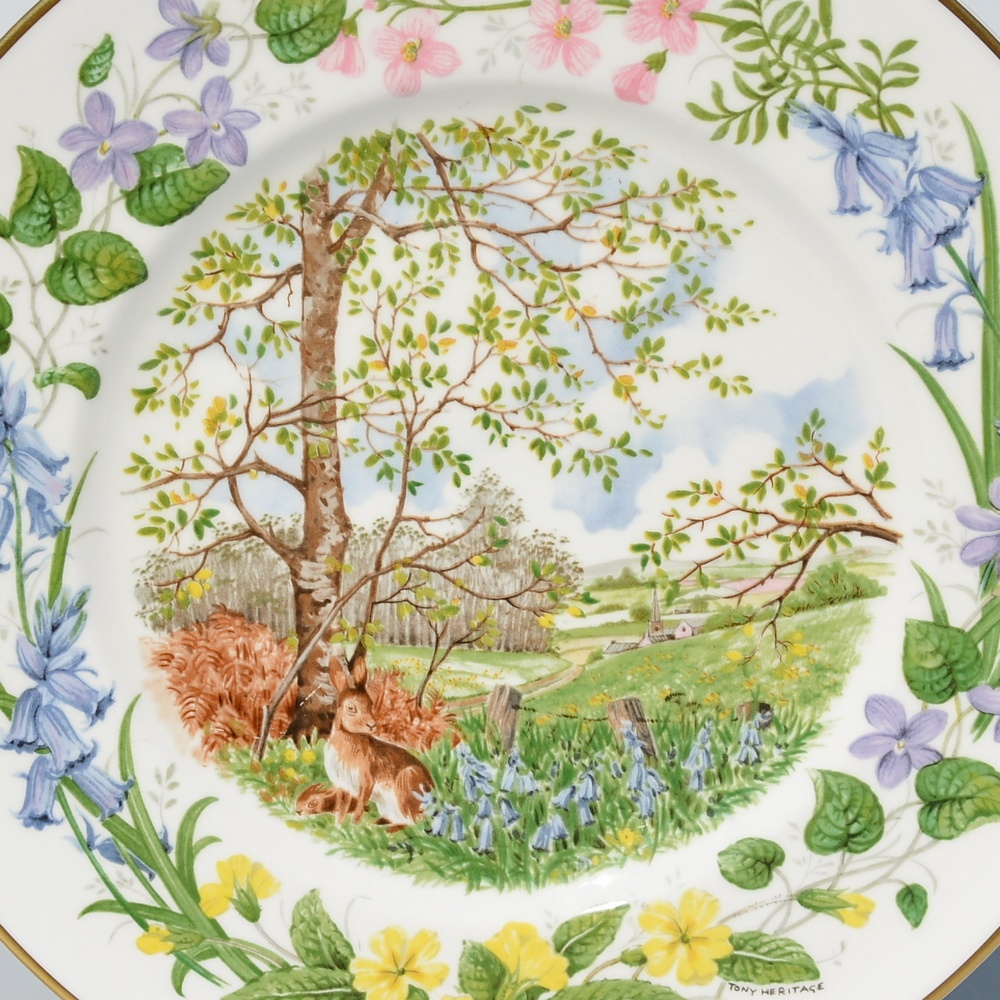 Sada 4 ks porcelánové taniere - 4 ročné obdobia - 2