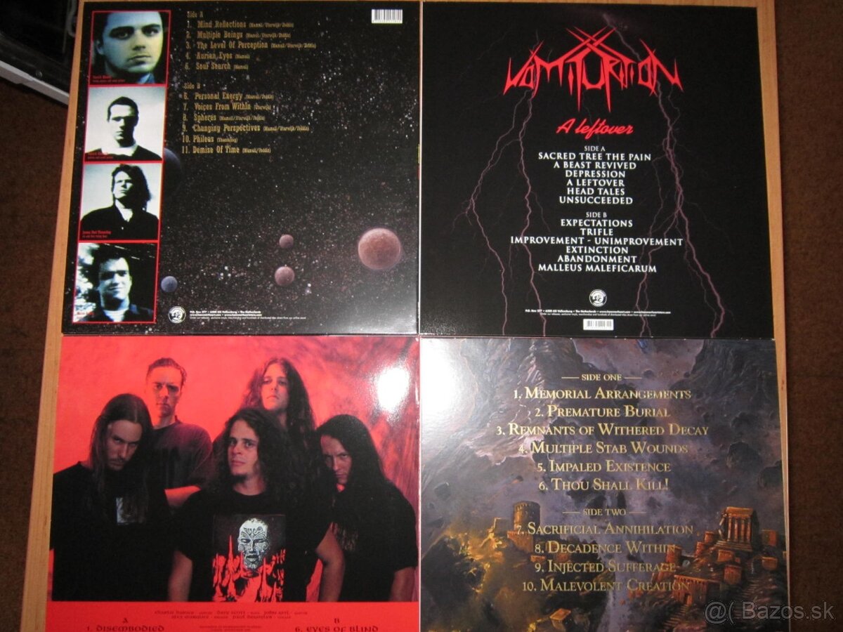 LP obaly PESTILENCE,RESURRECTION,M.CREATION , VOMITURITION - 2