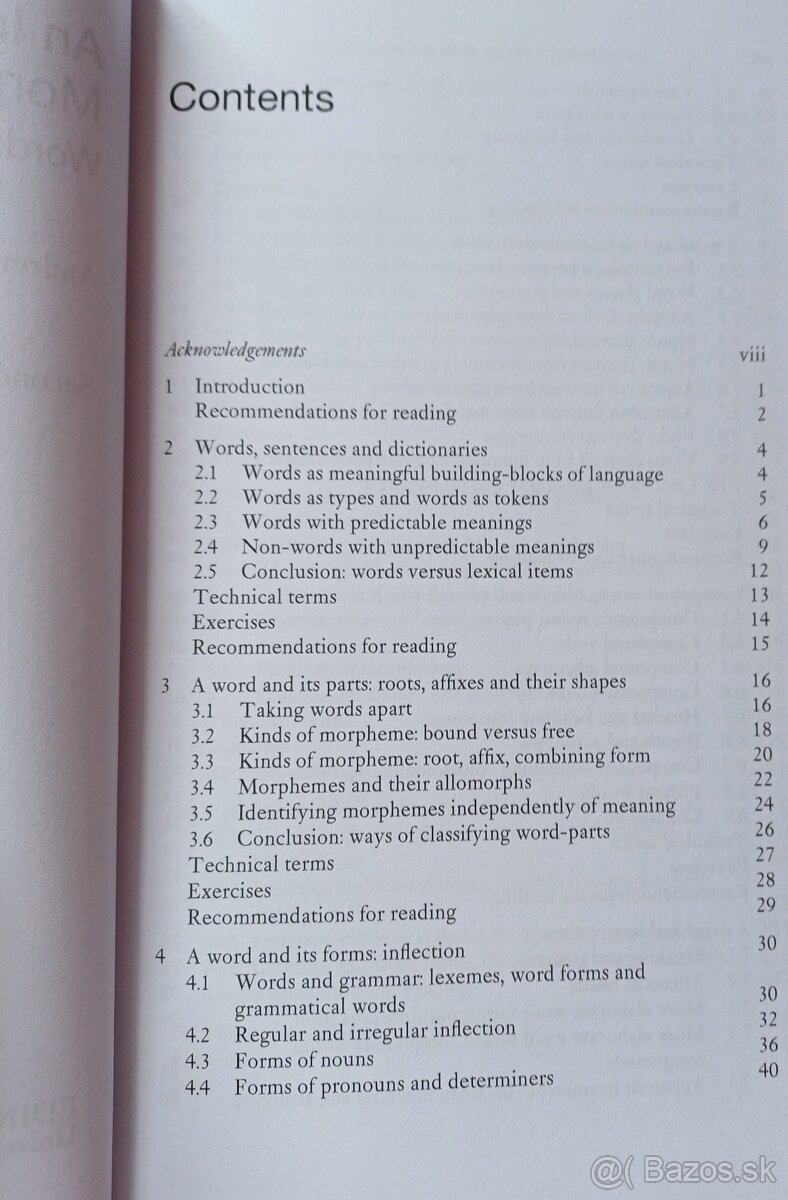 Predám knihu An Introduction to English Morphology - 2