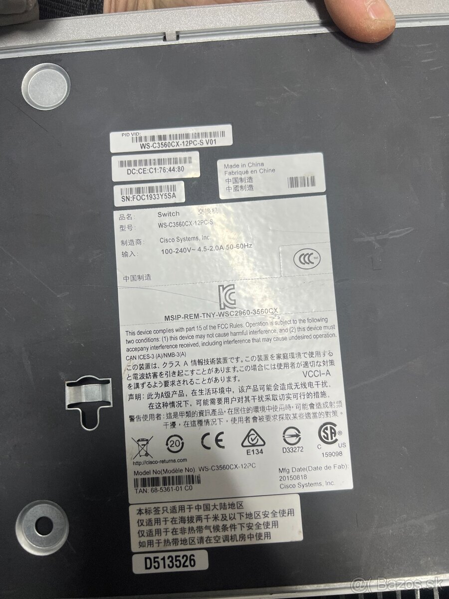 Cisco catalyst switch WS-C3560CX-12PC-S - 2