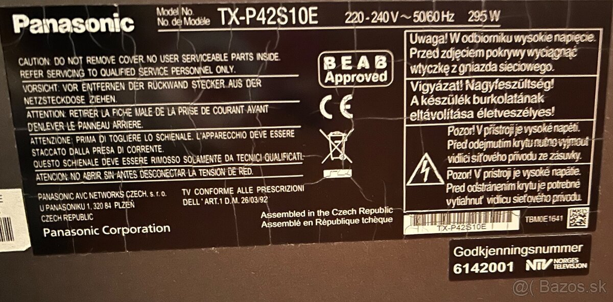 Panasonic Viera TX-P42S10E plazma - 2