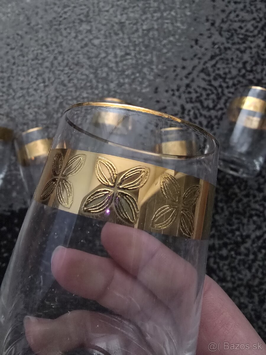 Sada pozlátených pohárov - 2