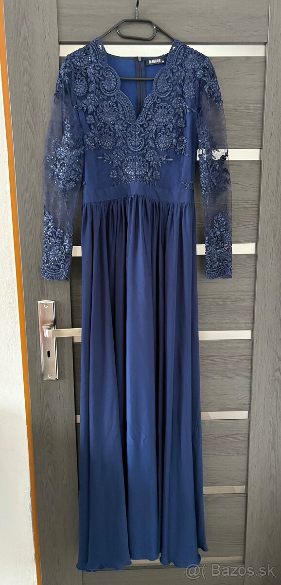 Modré spoločenské šaty 40/M - 2