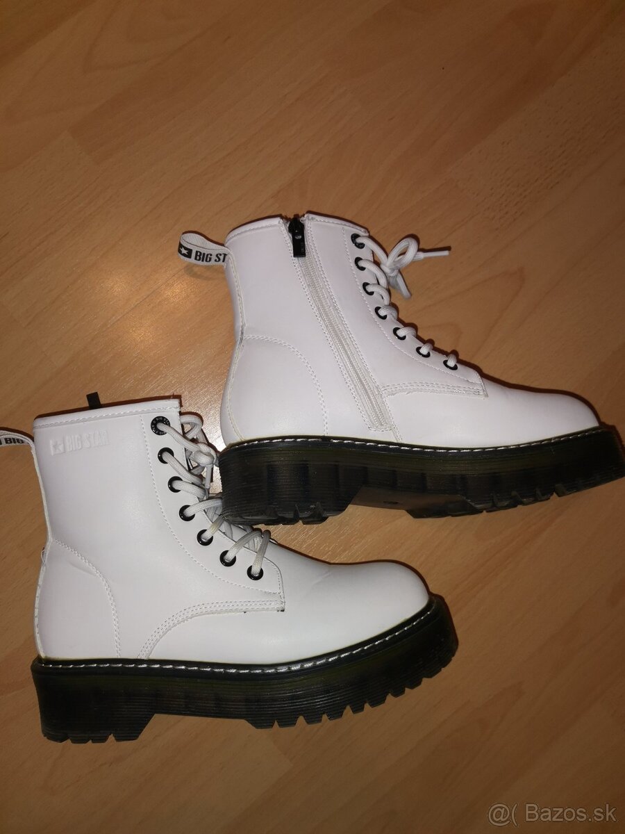 Damske biele čižmy Big Star - 2