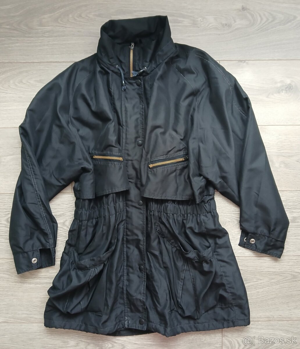 Čierna bunda, parka, XL - 2