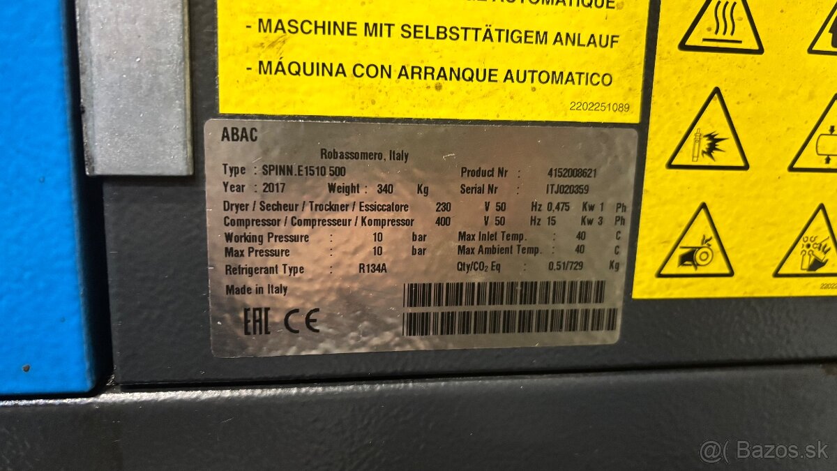 Predam skrutkový kompresor s integrovanou sušičkou - 2