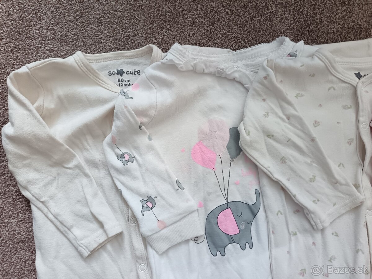 Pyžamo 5x, č 80, 9-12 mesiacov - 2