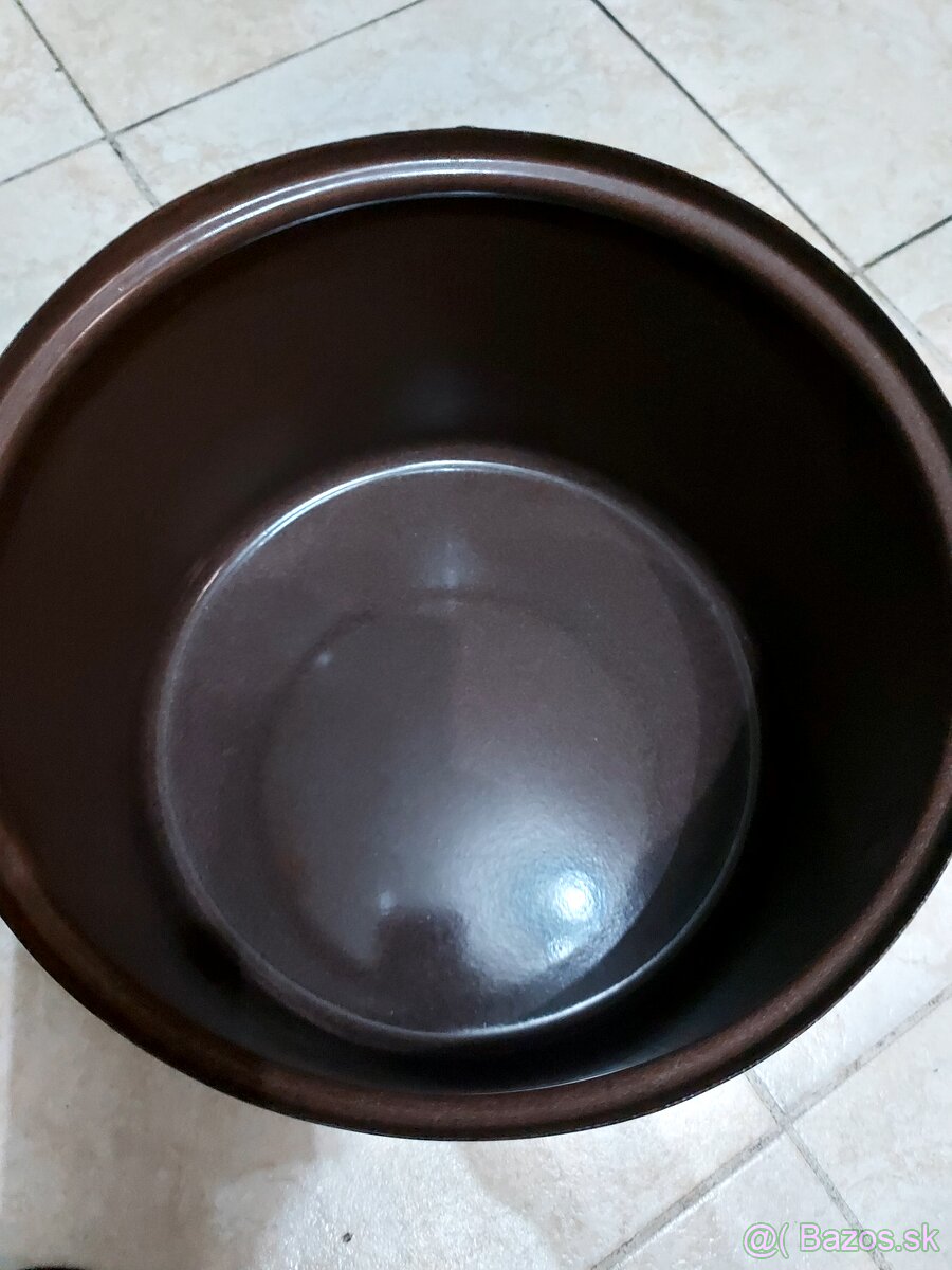 Hrniec komplet velky zabijackovy smaltovy smaltovany novy - 2