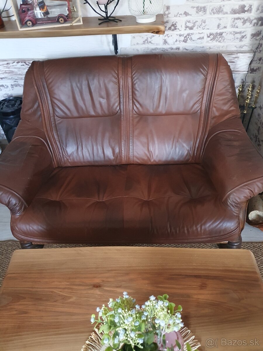 Predám koženu sedačku 3+2+1 - 2