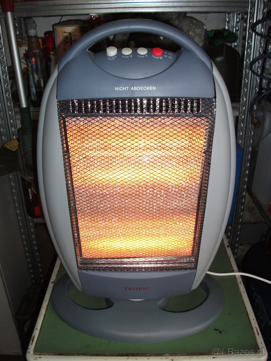 Predám nový,elektrický-halogenový ohrievač-1200W. - 2