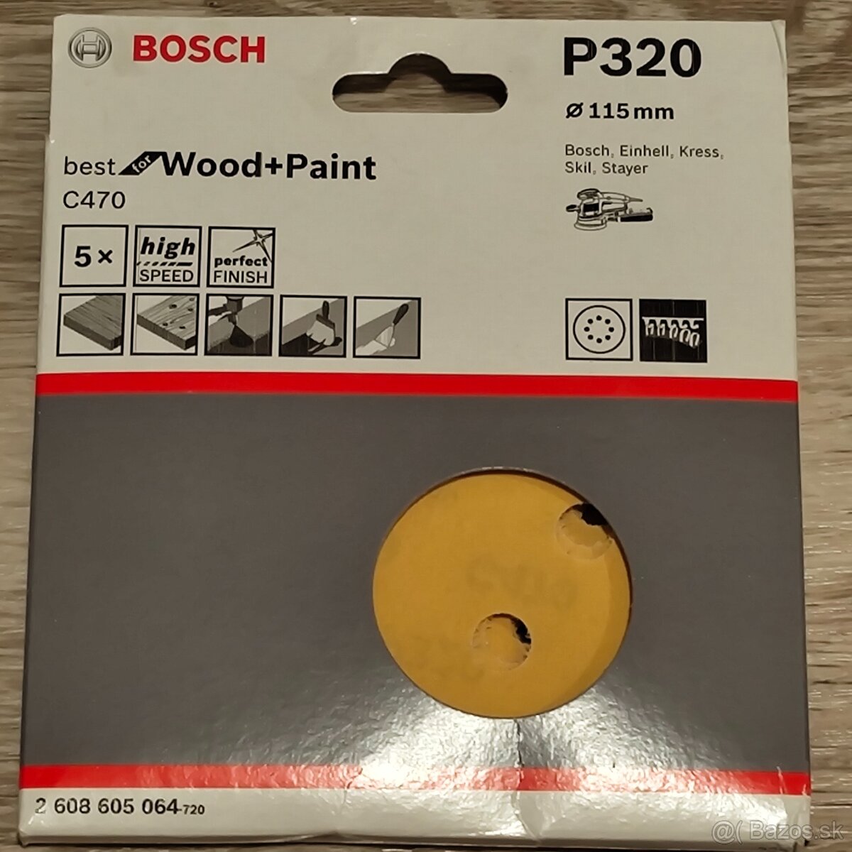 Brúsny papier Bosch C470 P320 115mm - 2