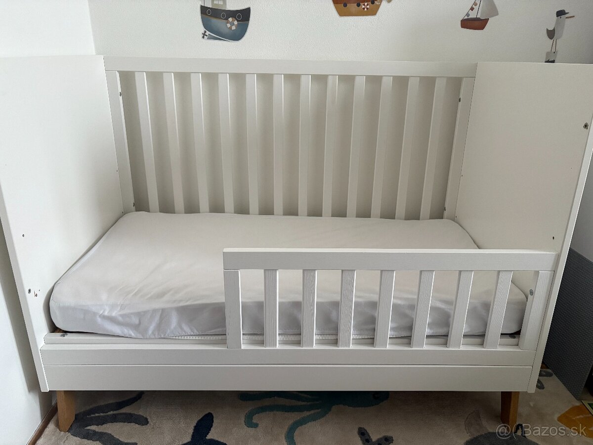 Detská postielka KLUPS Postieľka detská so zábranou Noah bie - 2