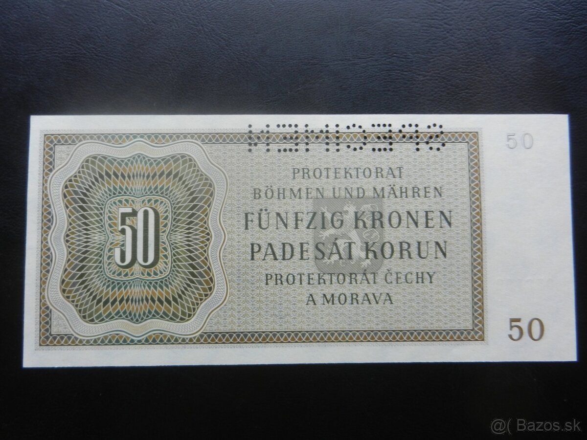 Bankovky Protektorát perforované a neperforované - 2