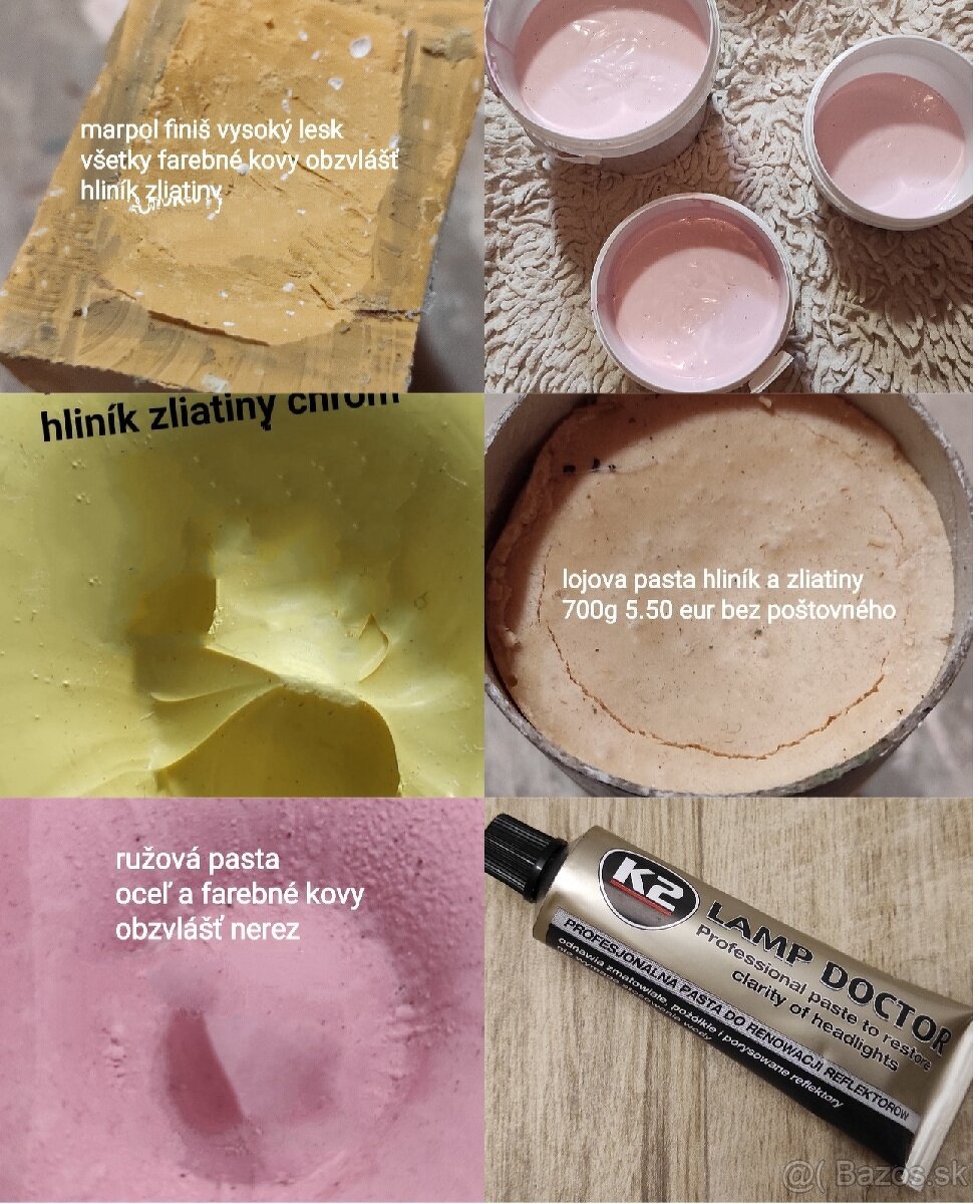 tuhé tvrdé leštiace pasty na kovy - 2