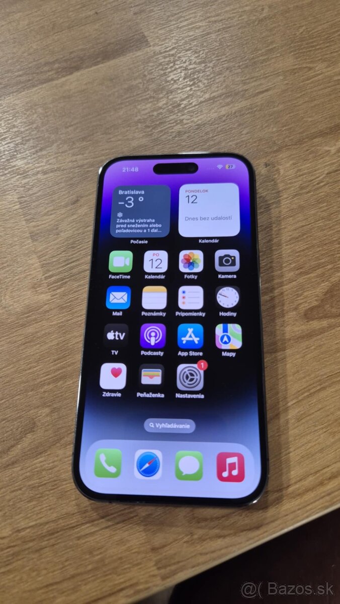 Apple Iphone 14 pro 256gb purple, super stav - 2
