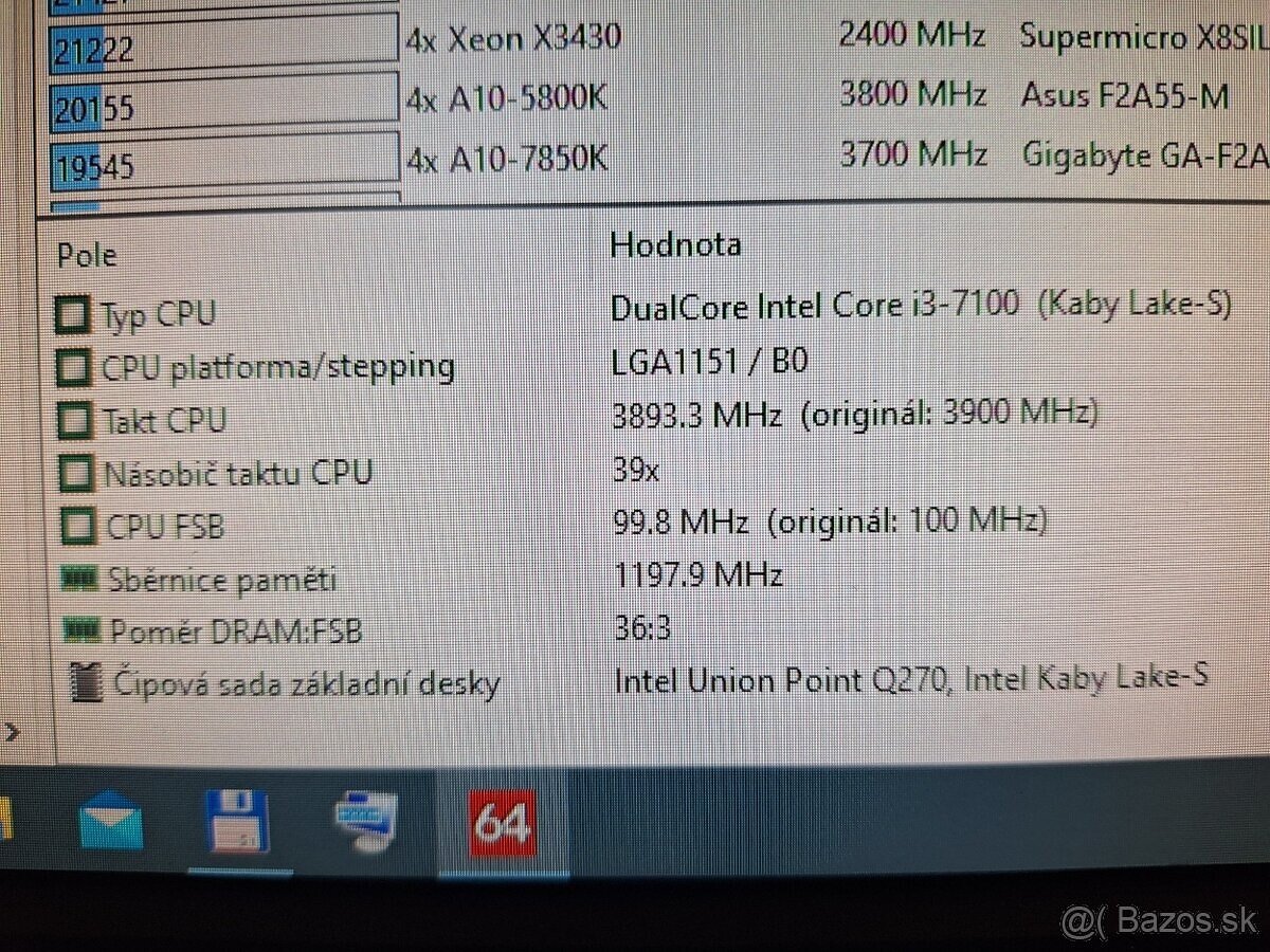 Intel Intel Core i3 7100 / 3.9GHz - 2