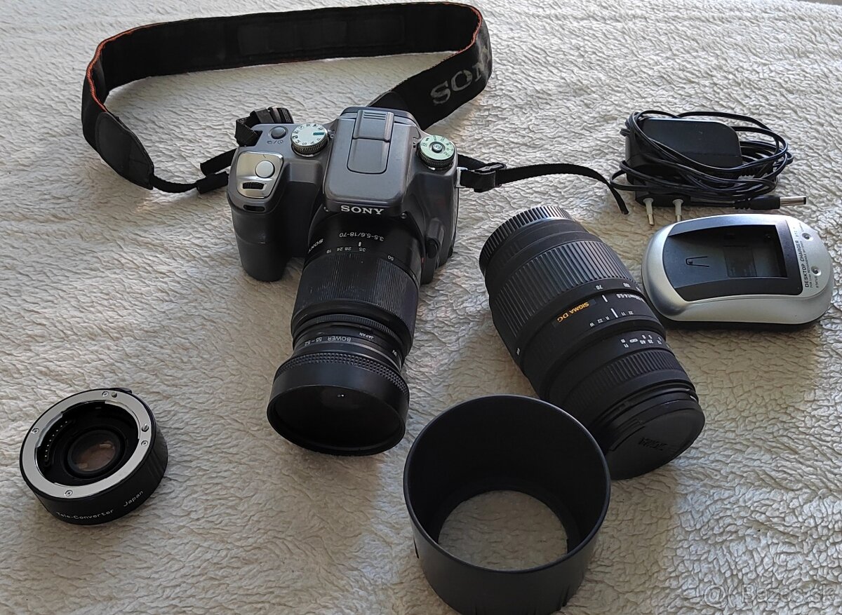 Zrkadlovka Sony Alpha 100 DSLR-A100 s príslušenstvom - 2