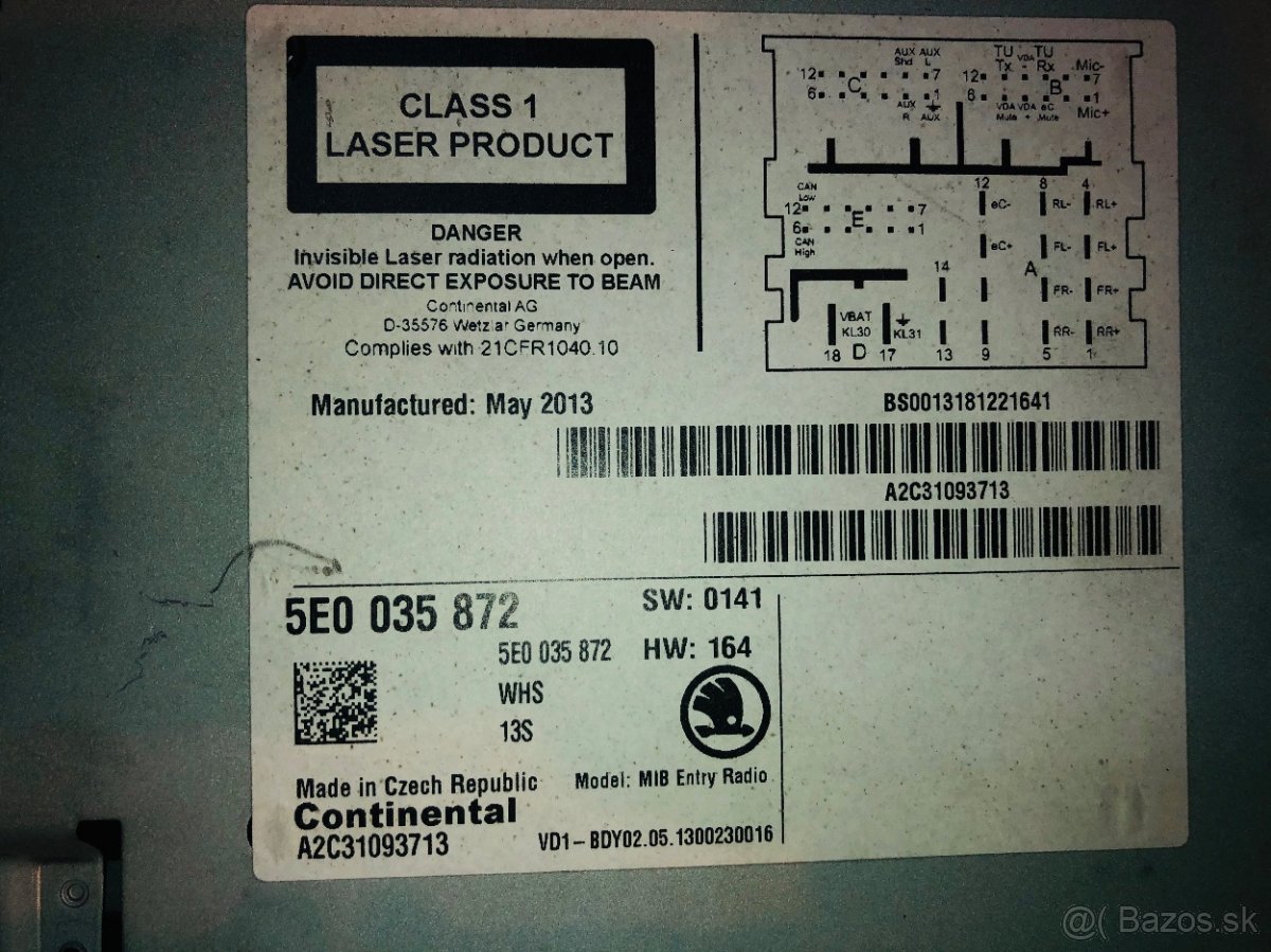 Autorádio Blues Skoda Octavia 3 + SK návod na obsluhu - 2