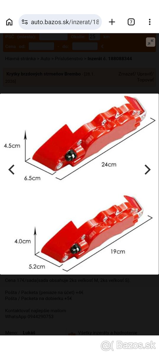 Krytky brzdových strmeňov Brembo - 2