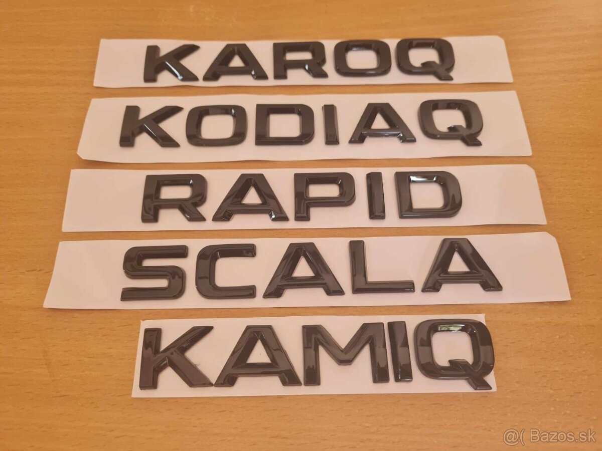 ŠKODA nápisy ČIERNE lesklé - 2