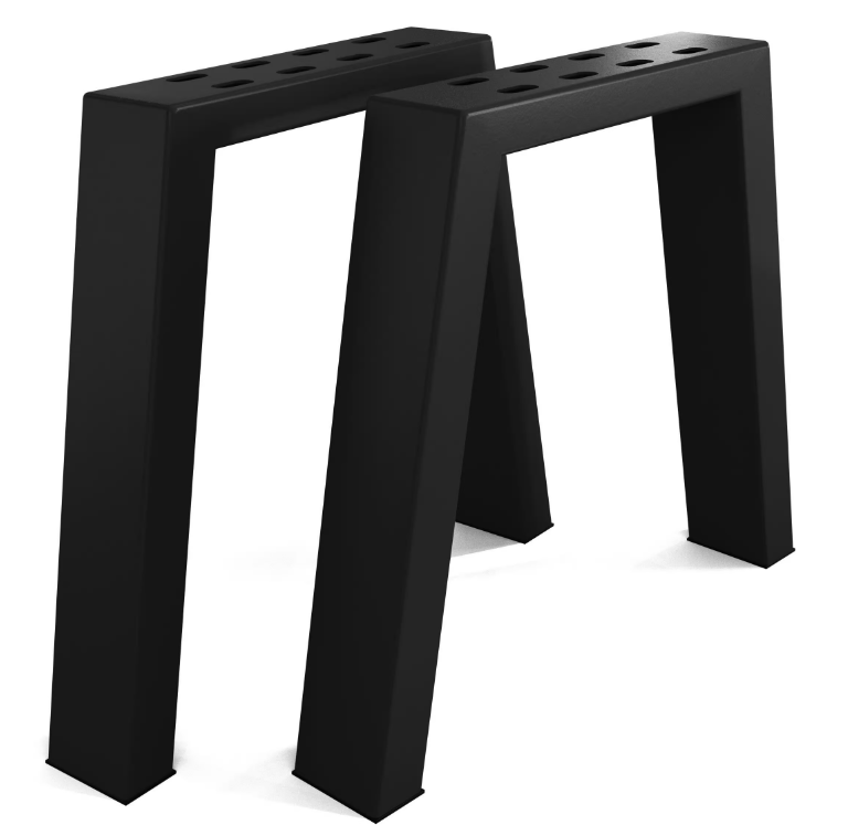 Stolové kovové podnože čierne 2 ks, 30/45×40 cm - 2