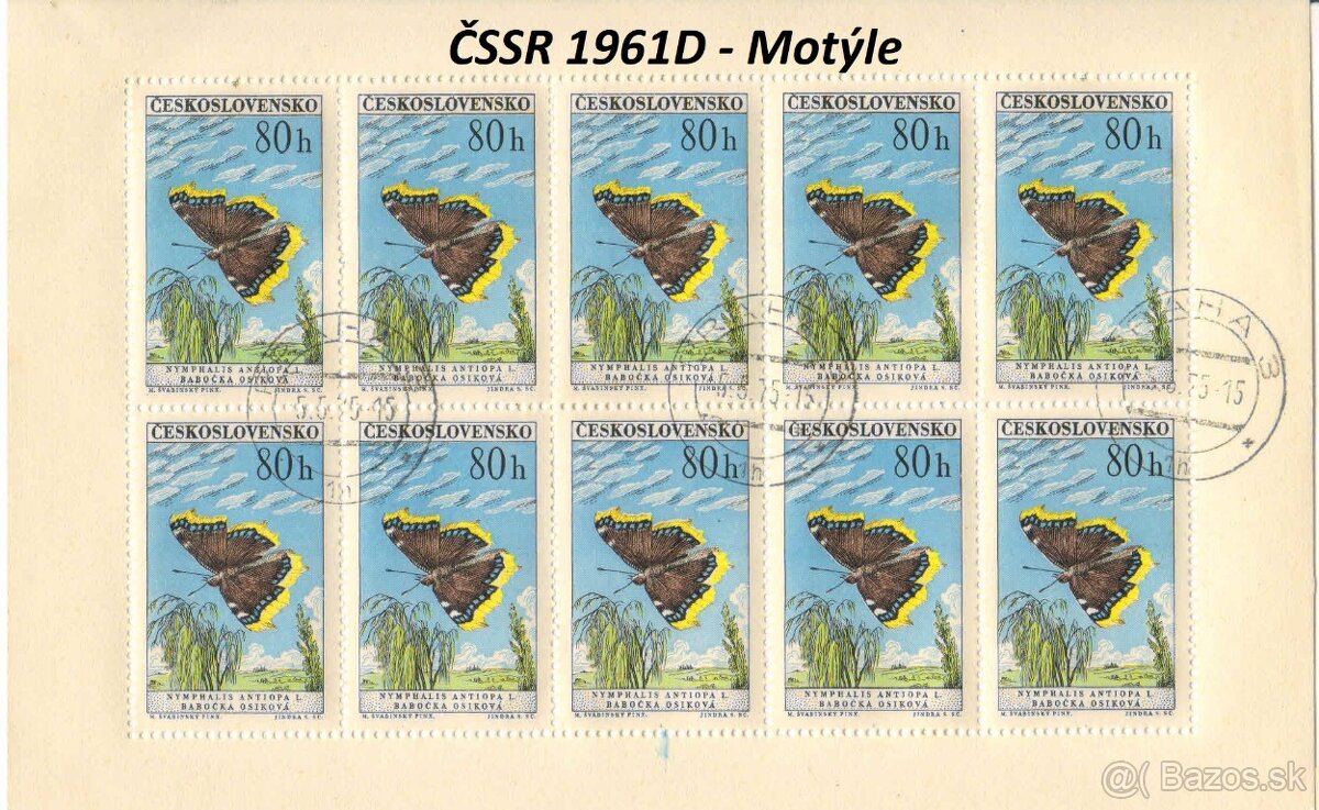 Poštové známky, filatelia: ČSSR, desaťbloky PRO - 2