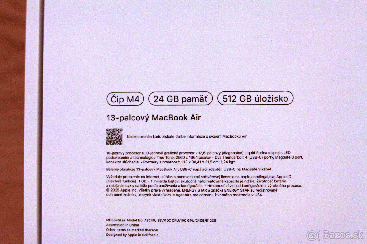 Apple MacBook Air 13" M4 24/512 nerozbaleny, 2 rocna zaruka - 2