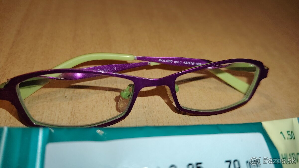 Detske okuliare kvalitným kovovým rámom - 2