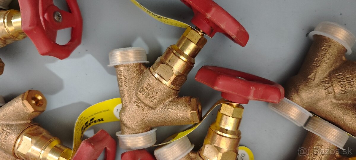 Predám mosadzné uzatváracie ventily voľného prúdenia Kemper - 2