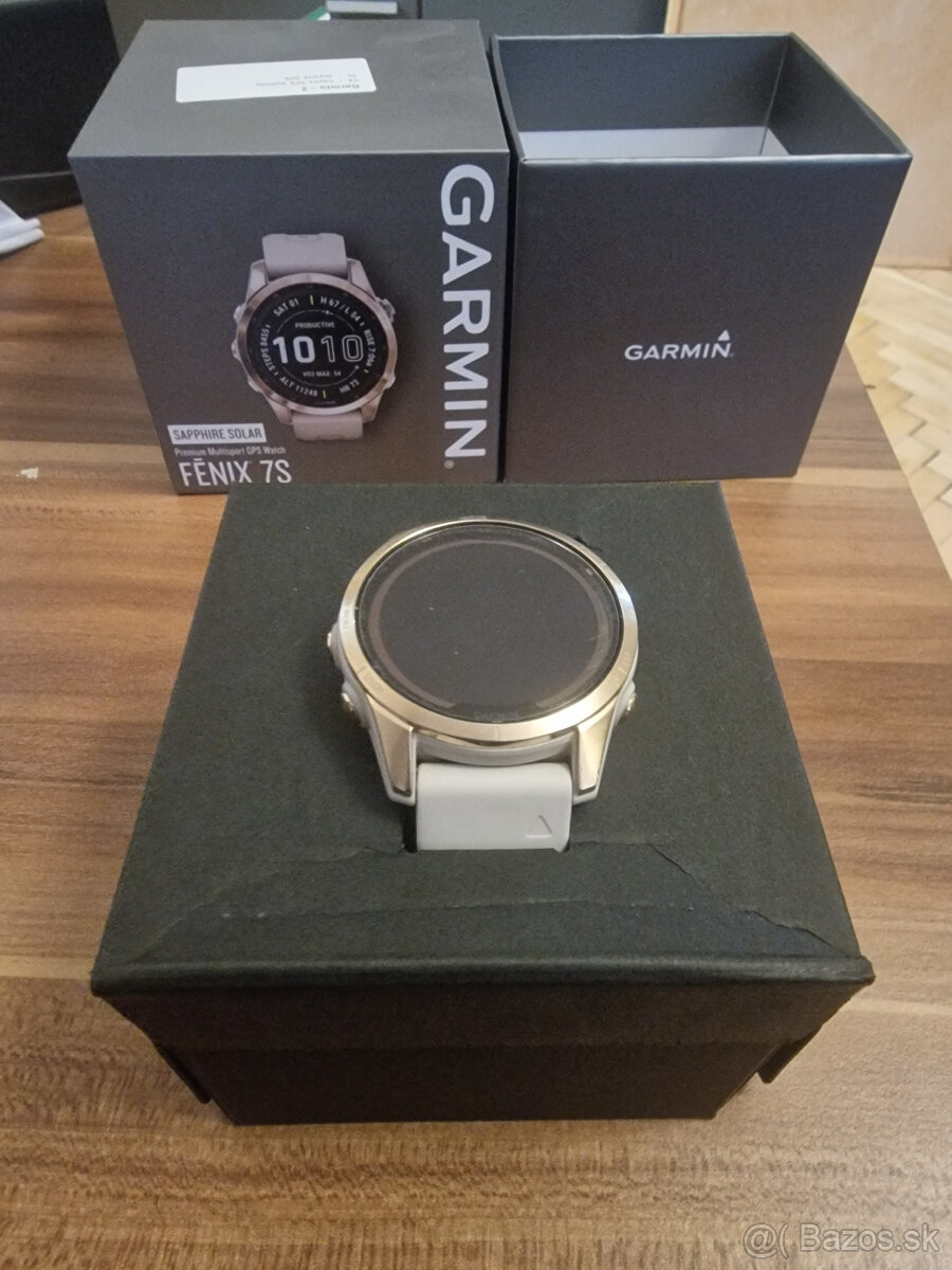 Garmin Fénix 7S Sapphire Solar Titan Cream Gold / Sand Silic - 2