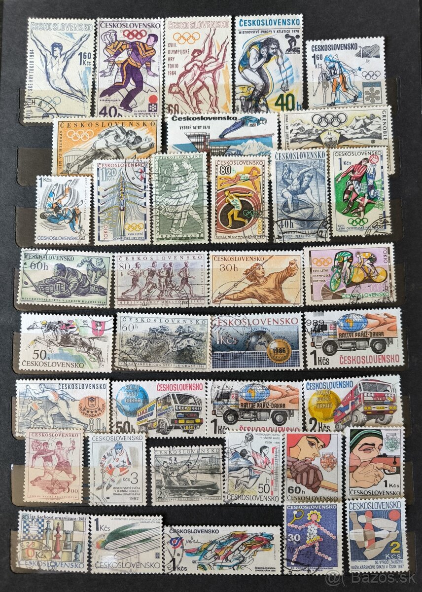 Poštové známky Československo - šport - 2