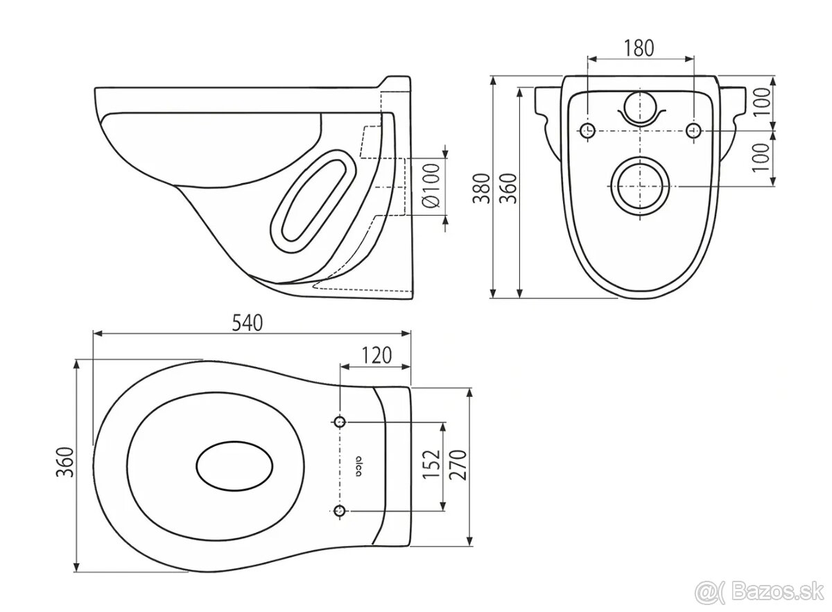 Závesné WC (alca - 2